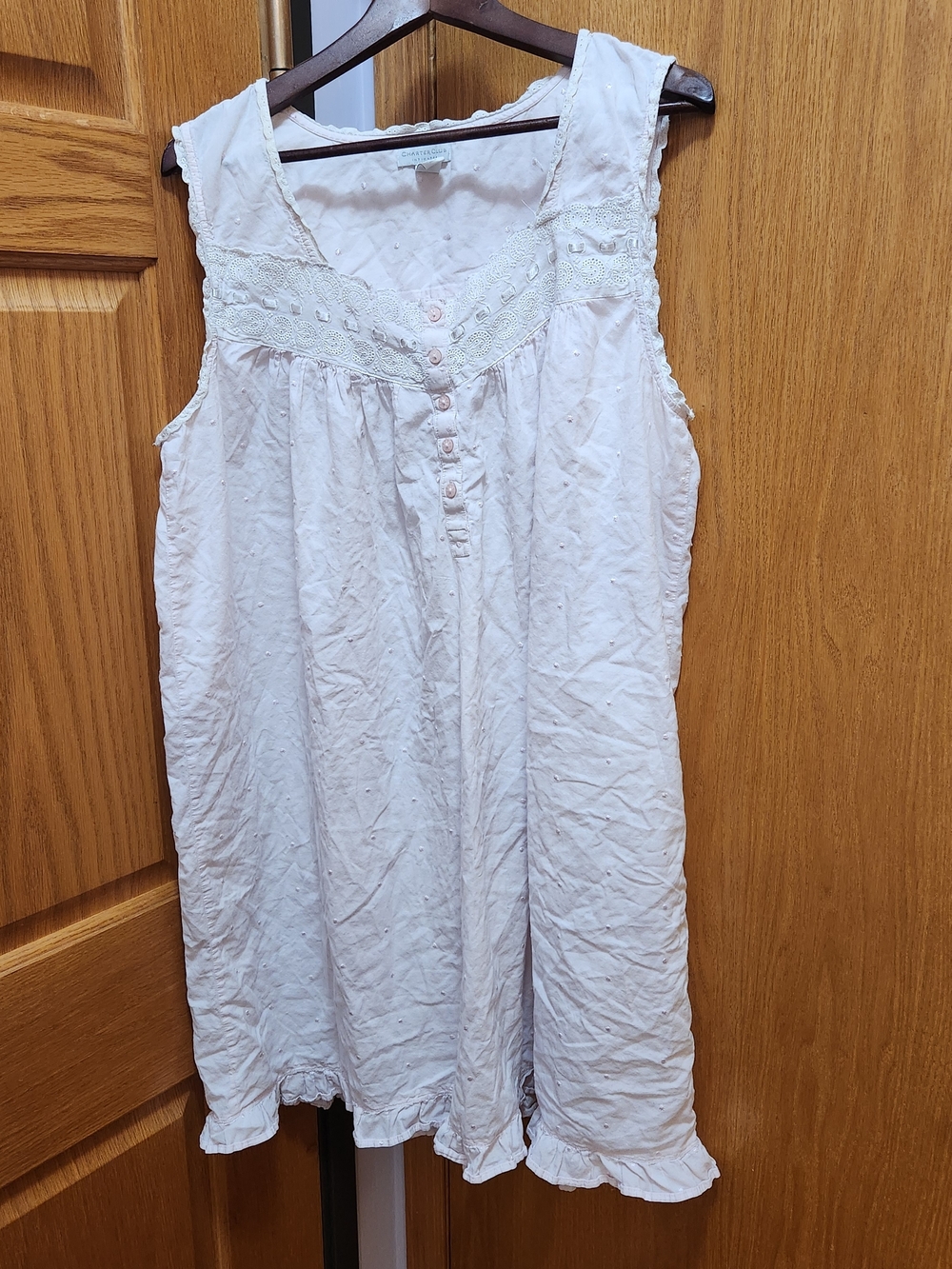 Charter Club Intimates Nightgown Cotton Sleeveless Size XXL Very Light Pink